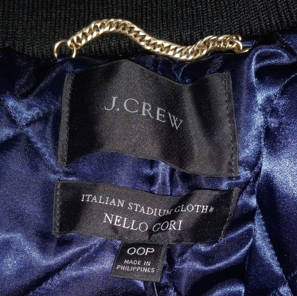NWT J.Crew "Lodge" Black Coat in Nello Gori Italian Stadium Cloth Wool Size 00P - Picture 5 of 8